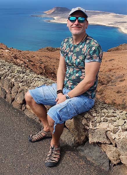 Portrait of Mark A. Garlick in Lanzarote, Canary Islands, Spain